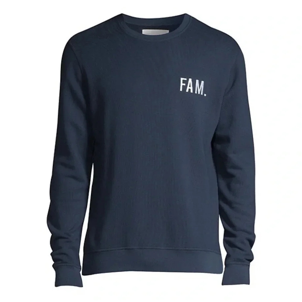 SOL ANGELES | FAM NAVY CREW NECK COTTON SWEATSHIRT